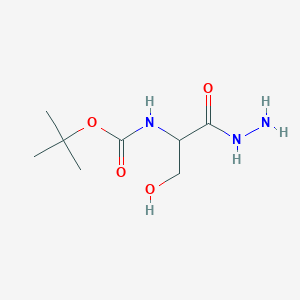 molecular formula C8H17N3O4 B1654804 tert-butyl N-(1-hydrazinyl-3-hydroxy-1-oxopropan-2-yl)carbamate CAS No. 2766-42-9