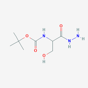 tert-butyl N-(1-hydrazinyl-3-hydroxy-1-oxopropan-2-yl)carbamate