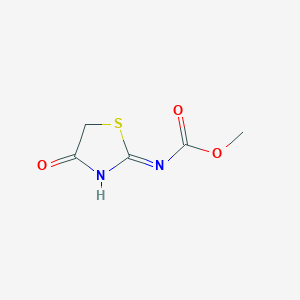 molecular formula C5H6N2O3S B1654805 methyl N-(4-oxo-1,3-thiazolidin-2-ylidene)carbamate CAS No. 2766-67-8