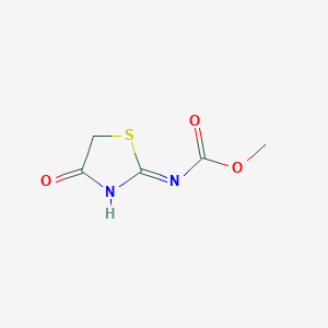 Methyl (NZ)-N-(4-oxo-1,3-thiazolidin-2-ylidene)carbamate