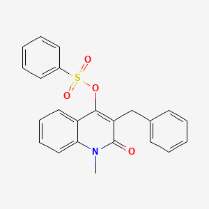 (3-Benzyl-1-methyl-2-oxoquinolin-4-yl) benzenesulfonate