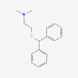 molecular formula C17H21NS B1654834 Ethanamine, 2-[(diphenylmethyl)thio]-N,N-dimethyl- CAS No. 27925-76-4