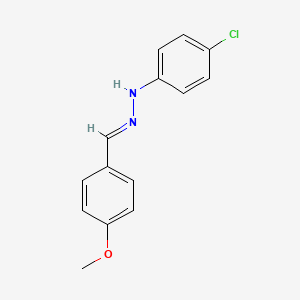 Benzaldehyde, p-methoxy-, (4-chlorophenyl)hydrazone