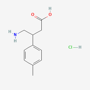 molecular formula C11H16ClNO2 B1654871 beta-(Aminomethyl)-p-methylhydrocinnamic acid hydrochloride CAS No. 28311-37-7