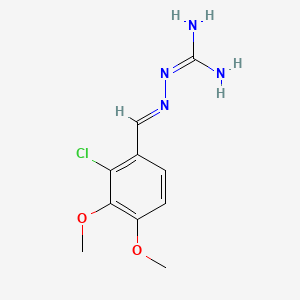 molecular formula C10H13ClN4O2 B1654875 N-(3,4-Dimethoxy-2-chlorobenzylideneamino)guanidine CAS No. 284042-43-9