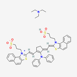 molecular formula C55H58N4O6S4 B1654886 N,N-Diethylethanamine;3-[2-[(E)-2-[(3E)-2-(N-phenylanilino)-3-[(2Z)-2-[1-(3-sulfopropyl)benzo[e][1,3]benzothiazol-2-ylidene]ethylidene]cyclopenten-1-yl]ethenyl]benzo[e][1,3]benzothiazol-1-ium-1-yl]propane-1-sulfonate CAS No. 28645-14-9