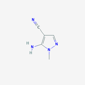 molecular formula C5H6N4 B016549 5-amino-1-methyl-1H-pyrazole-4-carbonitrile CAS No. 5334-41-8