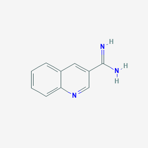 molecular formula C10H9N3 B1654955 Quinoline-3-carboximidamide CAS No. 299423-78-2
