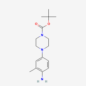 molecular formula C16H25N3O2 B1654978 Tert-butyl 4-(4-amino-3-methylphenyl)piperazine-1-carboxylate CAS No. 301672-89-9