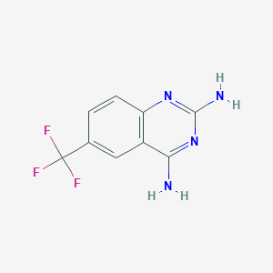 molecular formula C9H7F3N4 B165501 2,4-Quinazolinediamine, 6-(trifluoromethyl)- CAS No. 139337-61-4