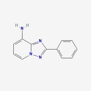 molecular formula C12H10N4 B1655051 2-Phenyl-[1,2,4]triazolo[1,5-a]pyridin-8-amine CAS No. 31052-96-7