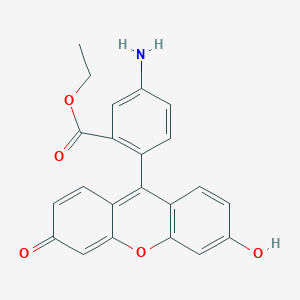 Benzoic acid, 5-amino-2-(6-hydroxy-3-oxo-3H-xanthen-9-yl)-, ethyl ester