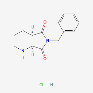 (4Ar,7aS)-6-benzyl-1,2,3,4,4a,7a-hexahydropyrrolo[3,4-b]pyridine-5,7-dione;hydrochloride