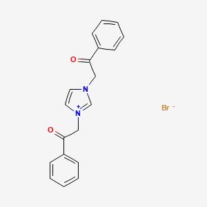1,3-Bis-(2-oxo-2-phenyl-ethyl)-3H-imidazol-1-ium