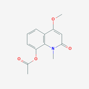 2(1H)-Quinolinone, 8-(acetyloxy)-4-methoxy-1-methyl-