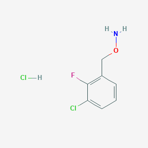 molecular formula C7H8Cl2FNO B1655091 O-[(3-chloro-2-fluorophenyl)methyl]hydroxylamine hydrochloride CAS No. 317821-73-1