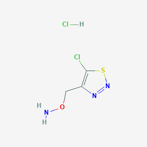 molecular formula C3H5Cl2N3OS B1655097 O-[(5-chloro-1,2,3-thiadiazol-4-yl)methyl]hydroxylamine hydrochloride CAS No. 318288-80-1