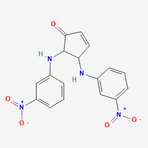 4,5-Bis(3-nitroanilino)cyclopent-2-en-1-one