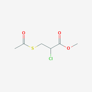 molecular formula C6H9ClO3S B1655128 METHYL 3-(ACETYLSULFANYL)-2-CHLOROPROPANOATE CAS No. 32371-92-9