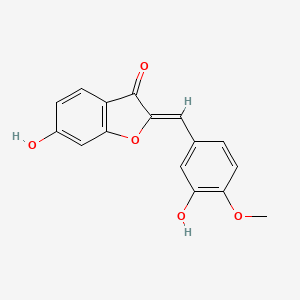 (2Z)-6-hydroxy-2-[(3-hydroxy-4-methoxyphenyl)methylidene]-1-benzofuran-3-one