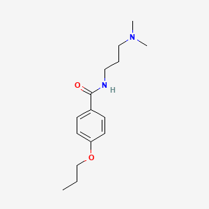 molecular formula C15H24N2O2 B1655138 Benzamide, N-(3-dimethylaminopropyl)-p-propoxy- CAS No. 32417-63-3