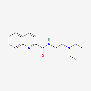 molecular formula C16H21N3O B1655140 2-Quinolinecarboxamide, N-(2-(diethylamino)ethyl)- CAS No. 32421-48-0