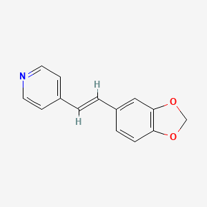 molecular formula C14H11NO2 B1655146 4-[(E)-2-(1,3-benzodioxol-5-yl)ethenyl]pyridine CAS No. 32555-74-1