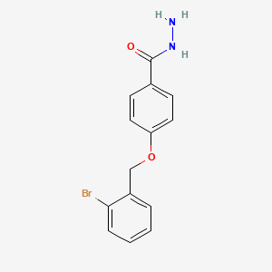 molecular formula C14H13BrN2O2 B1655149 4-[(2-Bromobenzyl)oxy]benzohydrazide CAS No. 325798-56-9
