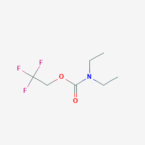 molecular formula C7H12F3NO2 B1655151 Carbamic acid, diethyl-, 2,2,2-trifluoroethyl ester CAS No. 326-94-3
