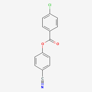molecular formula C14H8ClNO2 B1655162 4-Chlorobenzoic acid, 4-cyanophenyl ester CAS No. 32792-53-3