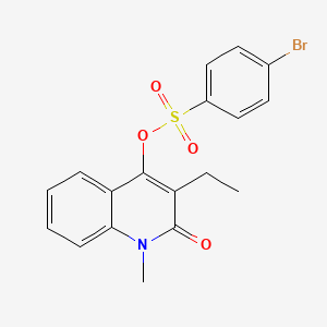 (3-Ethyl-1-methyl-2-oxoquinolin-4-yl) 4-bromobenzenesulfonate
