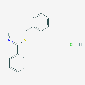 Benzenecarboximidothioic acid, phenylmethyl ester, hydrochloride