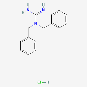 molecular formula C15H18ClN3 B1655174 Guanidine, 1,1-dibenzyl-, hydrochloride CAS No. 329-39-5