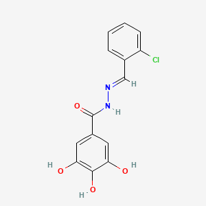 N-[(E)-(2-chlorophenyl)methylideneamino]-3,4,5-trihydroxybenzamide