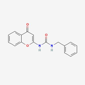 Urea, N-(4-oxo-4H-1-benzopyran-2-yl)-N'-(phenylmethyl)-