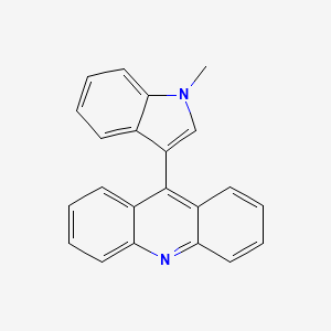 molecular formula C22H16N2 B1655190 9-(1-Methyl-1H-indol-3-yl)acridine CAS No. 33032-22-3