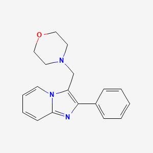 molecular formula C18H19N3O B1655214 Imidazo(1,2-a)pyridine, 3-(morpholinomethyl)-2-phenyl- CAS No. 3323-03-3
