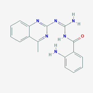 molecular formula C17H16N6O B1655217 N-(2-Amino-benzoyl)-N'-(4-methyl-quinazolin-2-yl)-guanidine CAS No. 332382-55-5