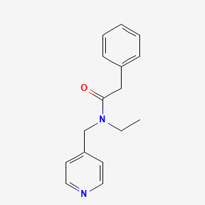 molecular formula C16H18N2O B1655218 Phenylacetamide, N-ethyl-N-(4-pyridylmethyl)- CAS No. 33262-90-7
