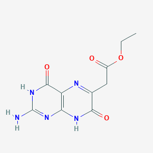 molecular formula C10H11N5O4 B1655225 ethyl 2-(2-amino-4,7-dioxo-1,8-dihydropteridin-6-yl)acetate CAS No. 33350-18-4