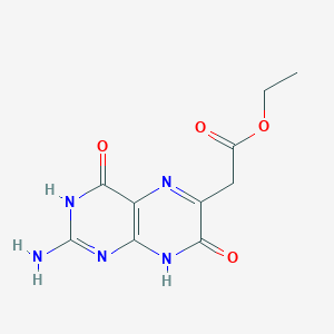 B1655225 Ethyl 2-(2-amino-4,7-dioxo-3,8-dihydropteridin-6-yl)acetate CAS No. 33350-18-4