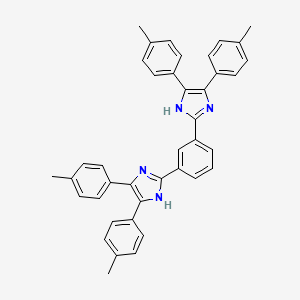 molecular formula C40H34N4 B1655228 1H-Imidazole, 2,2'-(1,3-phenylene)bis[4,5-bis(4-methylphenyl)- CAS No. 333771-77-0
