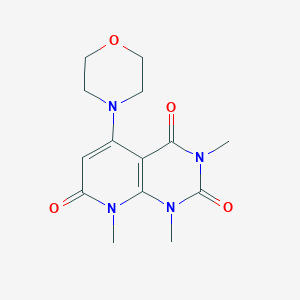 molecular formula C14H18N4O4 B1655230 1,3,8-Trimethyl-5-morpholin-4-ylpyrido[2,3-d]pyrimidine-2,4,7-trione CAS No. 334668-81-4