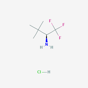 molecular formula C6H13ClF3N B1655251 (S)-2,2-Dimethyl-1-trifluoromethyl-propylamine hydrochloride CAS No. 336105-51-2