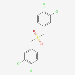 molecular formula C14H10Cl4O2S B1655293 Benzene, 1,1'-[sulfonylbis(methylene)]bis[3,4-dichloro- CAS No. 34277-84-4
