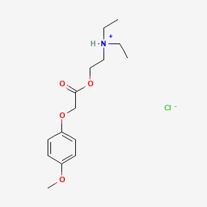 molecular formula C15H24ClNO4 B1655318 diethyl-[2-[2-(4-methoxyphenoxy)acetyl]oxyethyl]azanium;chloride CAS No. 34666-20-1