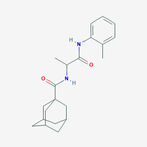 molecular formula C21H28N2O2 B1655370 N-[1-(2-methylanilino)-1-oxopropan-2-yl]adamantane-1-carboxamide CAS No. 353492-17-8