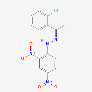 molecular formula C14H11ClN4O4 B1655383 Ethanone, 1-(2-chlorophenyl)-, 2,4-dinitrophenylhydrazone CAS No. 35468-02-1