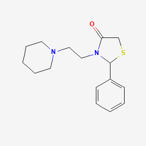 4-Thiazolidinone, 2-phenyl-3-[2-(1-piperidinyl)ethyl]-
