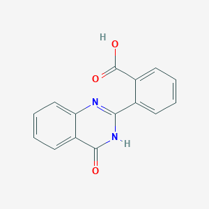 molecular formula C15H10N2O3 B1655404 2-(4-Oxo-3,4-dihydro-quinazolin-2-yl)-benzoic acid CAS No. 35729-61-4